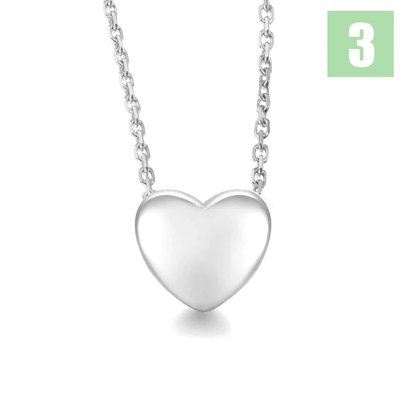 TrustDavis Girls Real 925 Sterling Silver Necklace Butterfly Heart Pendant Birthday Gift for Women Daughter Jewelry DS4036