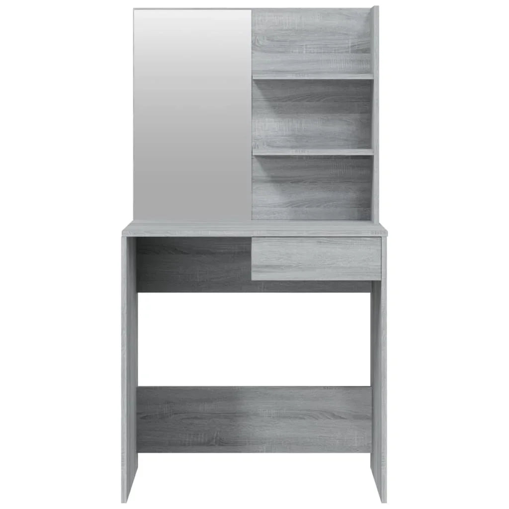 Sonoma Gray Acrylic Mirrored Modern Vanity Makeup Tables/Size: 74.5x40x141 cm/