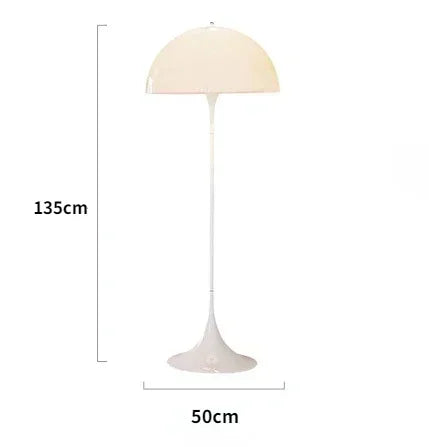 Modern Danish White Mushroom Shaped Down Up-Down Shade Dimmable LED Round Aluminum Iron Base Floor Lamps/LED Bulbs Included