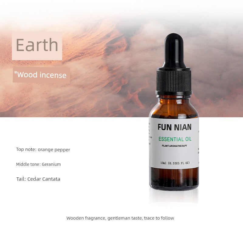 Fun Nian Water-Soluble Plant Aromatherapy Essential Oil Bottle Cap Dropper Design For Humidifier/Colors-Black/Brown/White/Blue/Multicolor