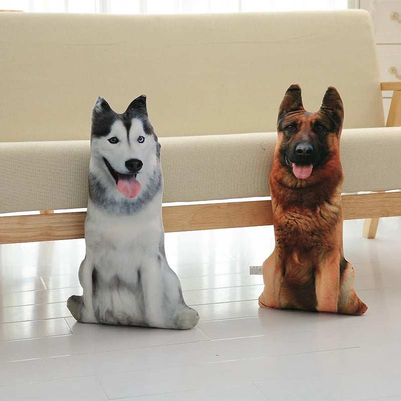 Soft Plush Realistic Cute 3D Cat-Dog Stuffed Animal Cotton Filling Pillows/Ages: 13-18 Years Old + Adults