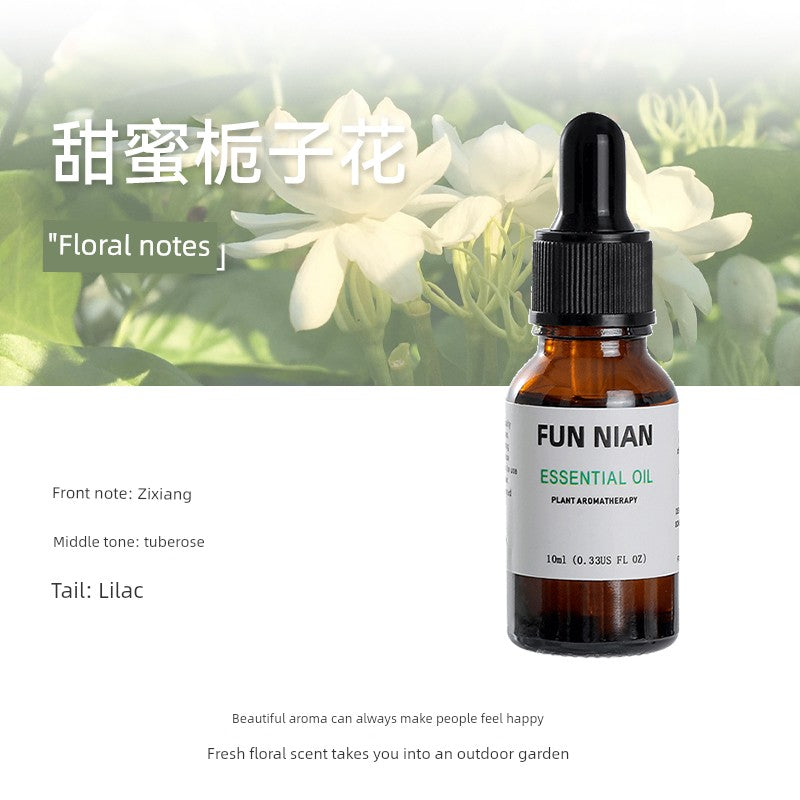 Fun Nian Water-Soluble Plant Aromatherapy Essential Oil Bottle Cap Dropper Design For Humidifier/Colors-Black/Brown/White/Blue/Multicolor