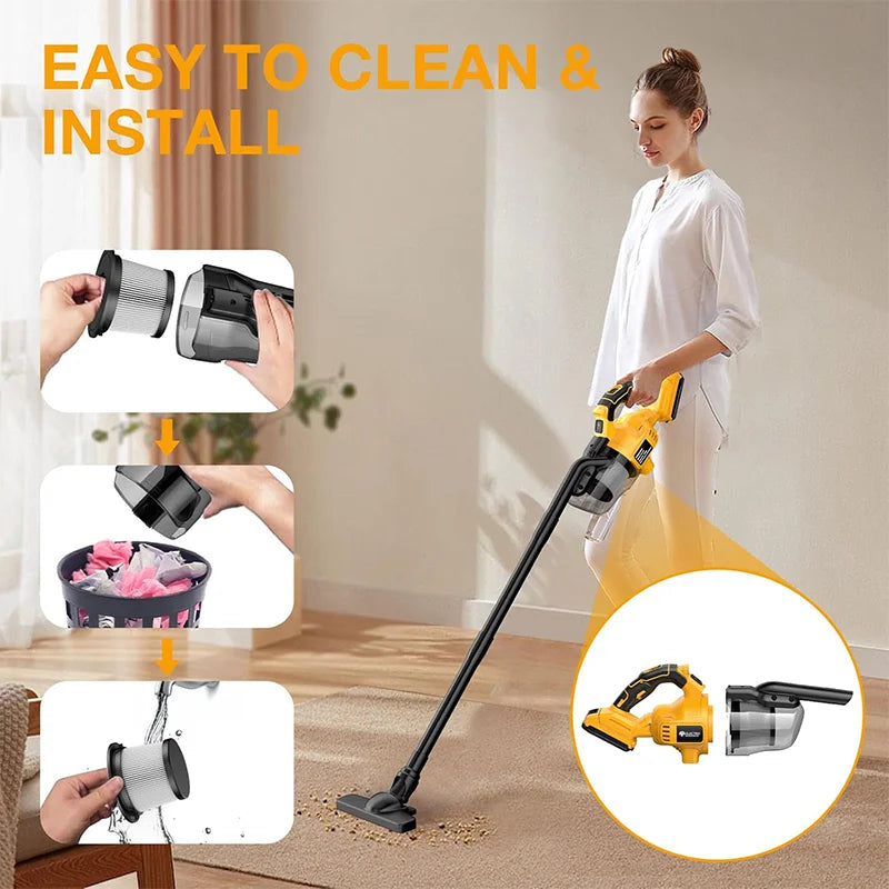 Electric Goddess Cordless Handheld Vacuum Cleaner Brushless Floor/Carpet/Car/Pet Hair Cleaning Tool For Dewalt 20V Battery 