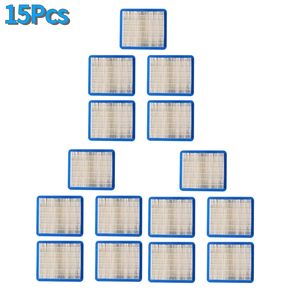 VKTECH 5-20 PCS Briggs Stratton Lawn Mower White Background Blue Frame Rectangle Shaped Replacement Air Filters Lawn Mower Accessories