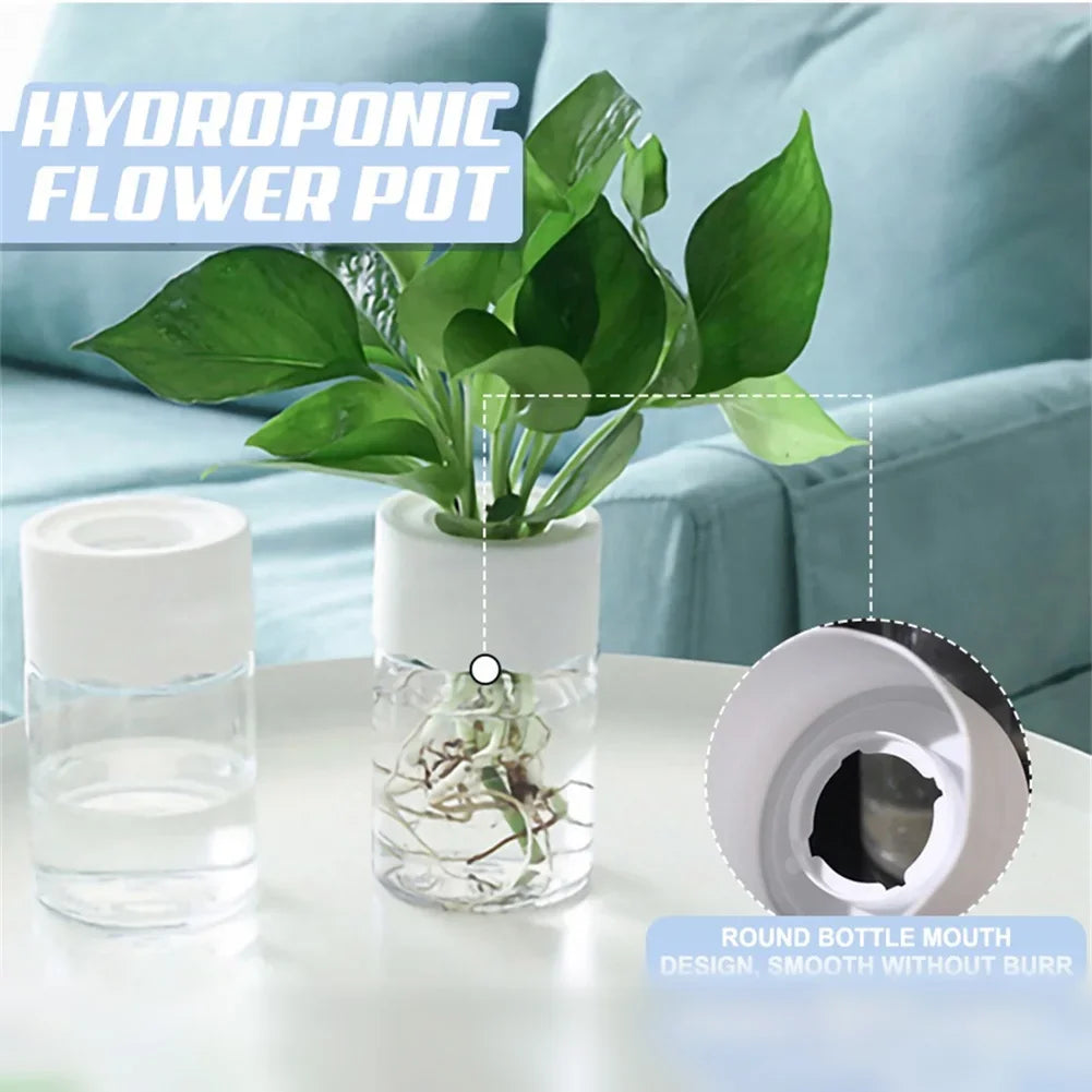 Plastic Transparent Imitation Glass Mini Hydroponic Flower Vases/Colors-White/Clear
