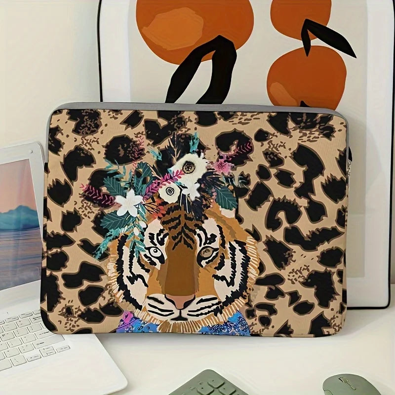 Tiger Pattern Laptop Polyester Briefcase Bags/With Handle/ No Handle/Suitable for 14 inch Laptops/Colors-Animal Colors