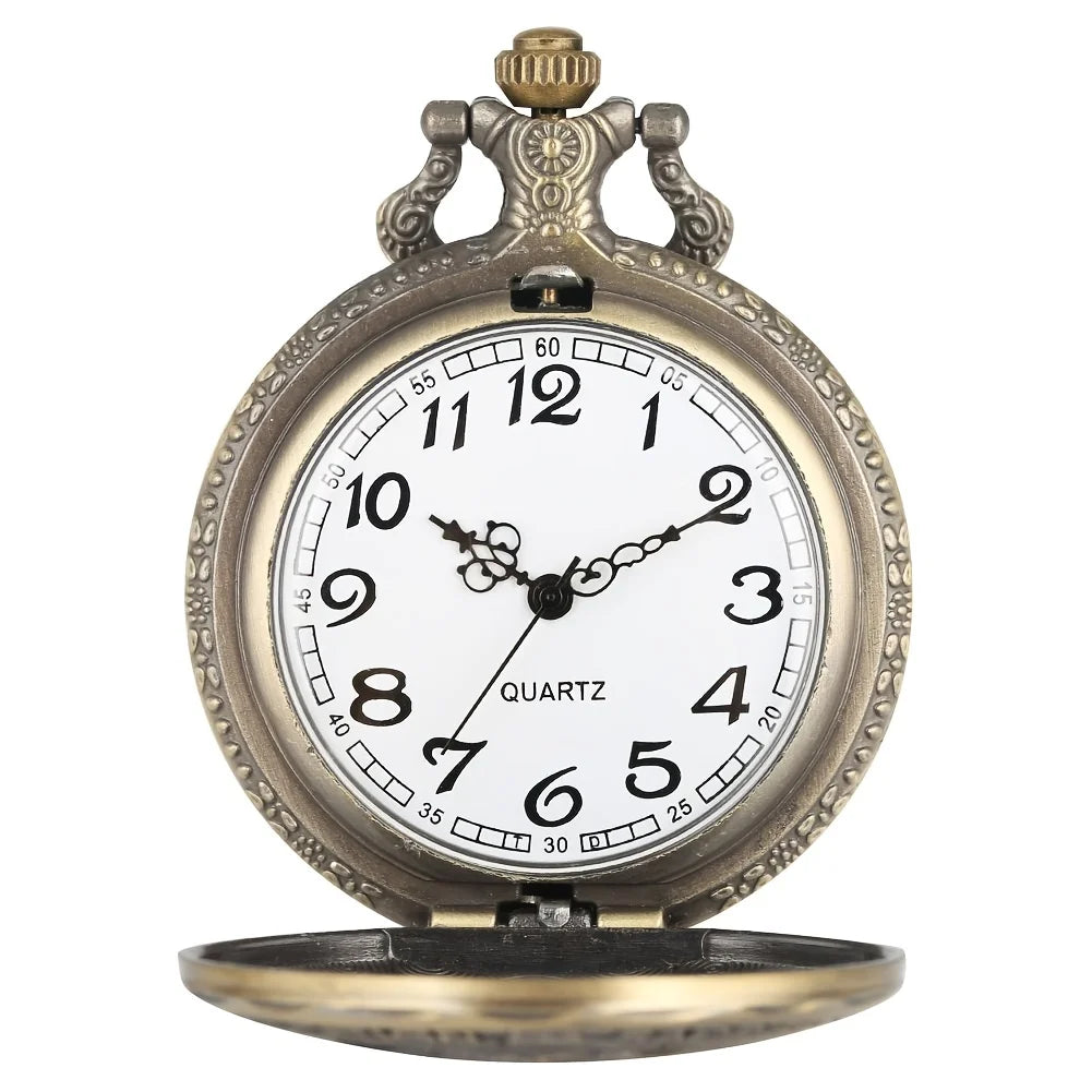 No-EN-Name-Null Quartz Round Metal Case Ancient Firefighter Sacred Profession Pocket Watches
