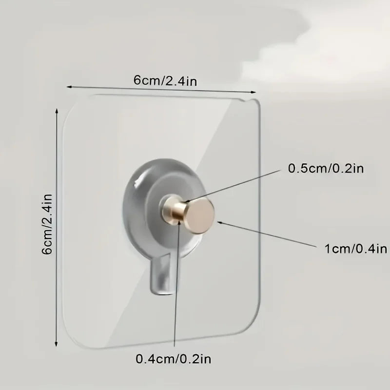 10pcs Punch Free Wall Hook Heavy Duty Self-Adhesive Wall Hooks for Hanging Pictures and Frames for Home Decor and Organization