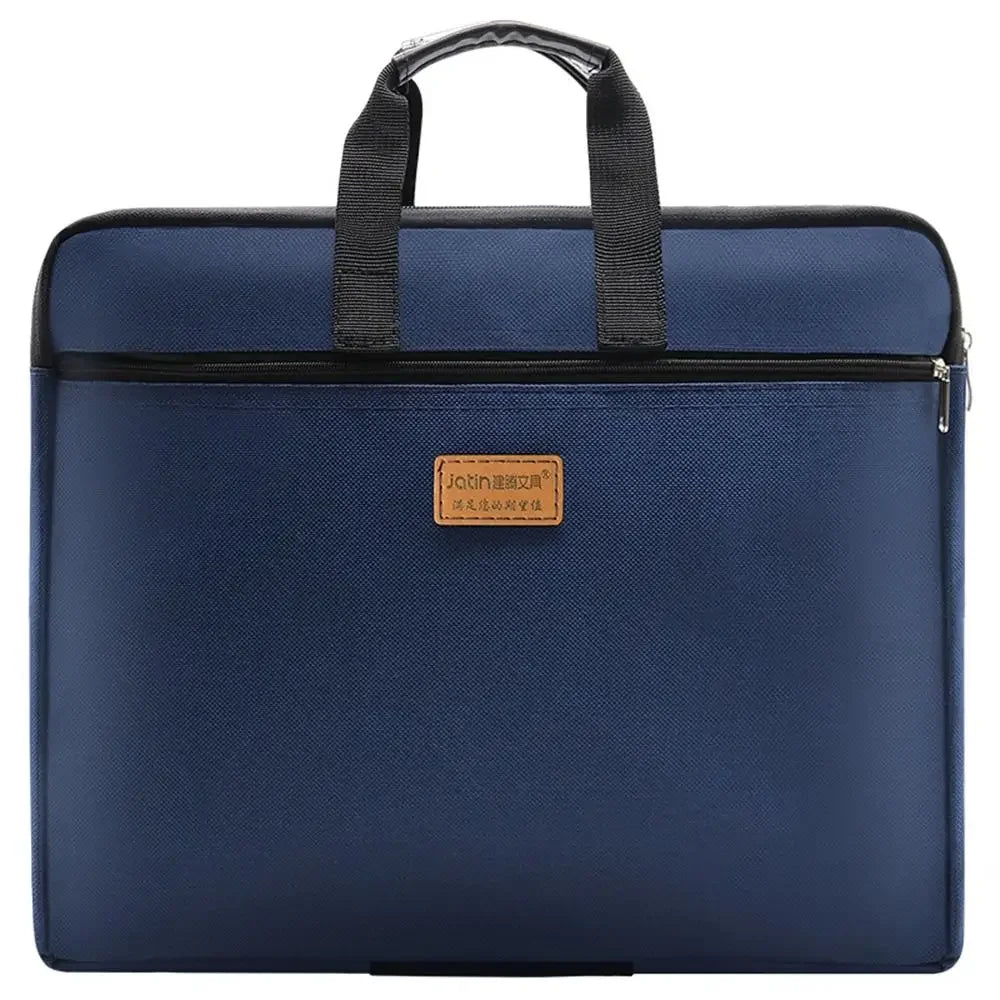 Unisex Polyester Nylon Portable Oxford Cloth Zipper 4A Paper Documents Briefcase Bags/With Handles/Colors-Black/Green/Blue/Red/Yellow/Multicolor