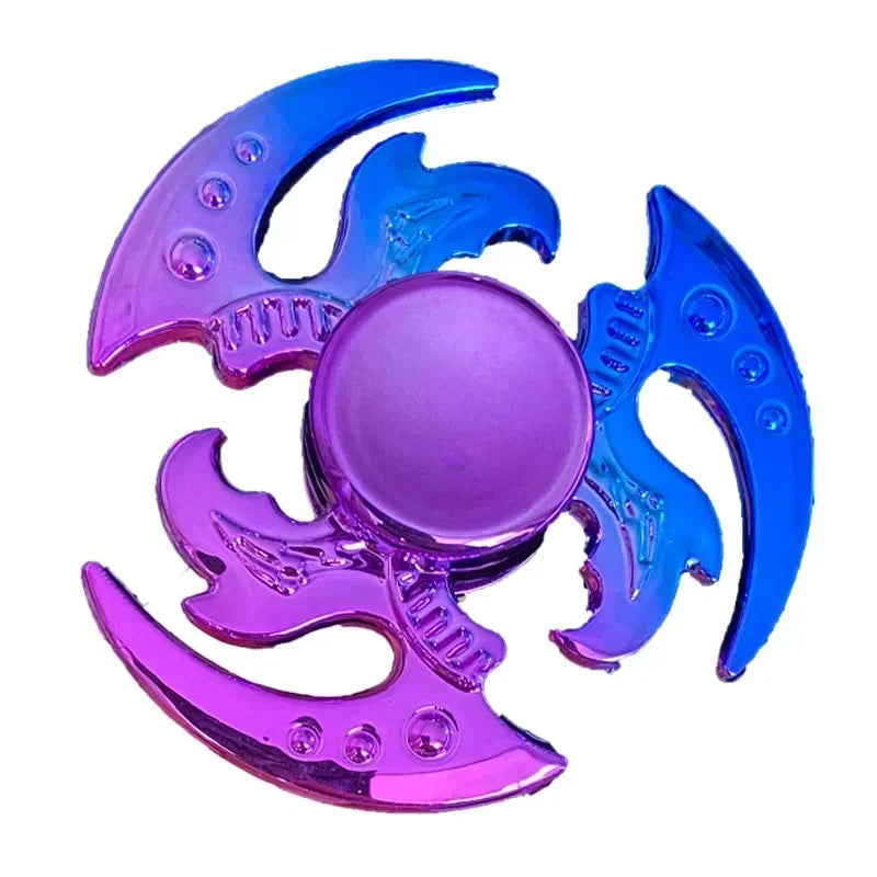 Plastic Multicolor Fingertip Spinning Stress-Anxiety Relief Fidget Toys/Ages: 6-18 Years Old Adults/Purple/Blue/Multicolor