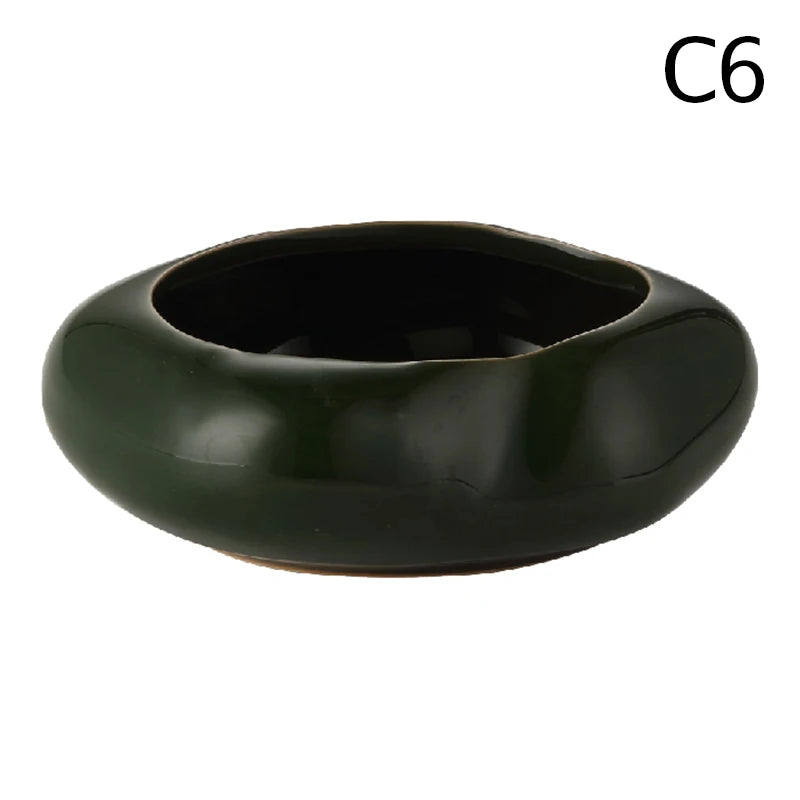 Creative Lotus Seedpod Ceramic Vase Zen Tea Table Desktop Japanese Ikebana Flower Arrangement Utensils Ceramic Stone Sand Decor