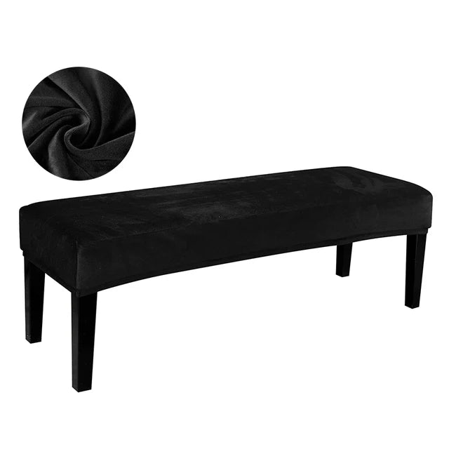 100% Polyester Soft Velvet Bench Slipcovers/Colors-Gray/Black/Brown/Red/Navy