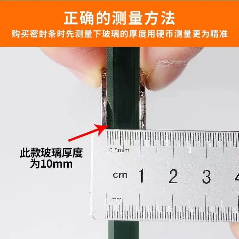 High Density Non-Adhesive Clear Silicone Rubber Waterproof Flexible Glass Sealing Strips/Glue Not Included/Doors-Windows