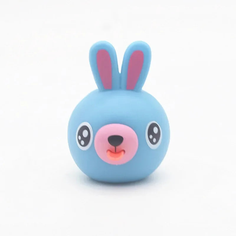 Kids Soft Plastic Silica Gel Non-Toxic Cartoon Cute Talking Babies-Bear-Rabbit-Pig-Tiger Animal Anxiety-Stress Reliever Toys/Ages: 13-18 Years Old/ Colors-Multicolor/Purple/Yellow/Pink/White/Animals