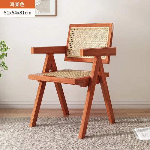 Italian Modern Upholstered Leatherette Mesh Wood Dining Armchairs/Colors-Beige/Brown/Black