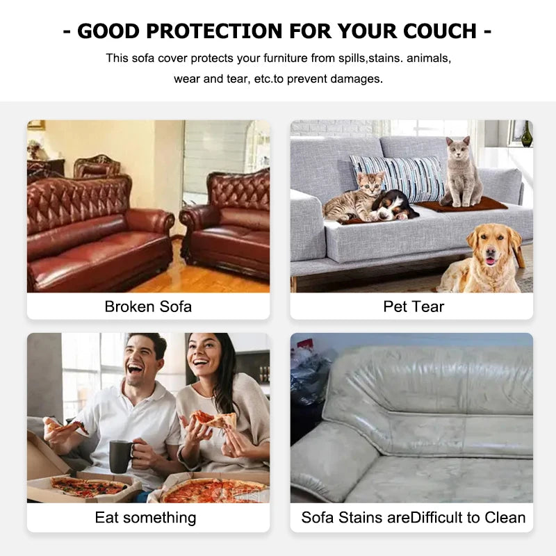 Jacquard L-shaped Sofa Cover For Living Room(Composed of 2 pieces),Elastic Covers For Sofa,Sofa Seat Cover For Home,Home Decor