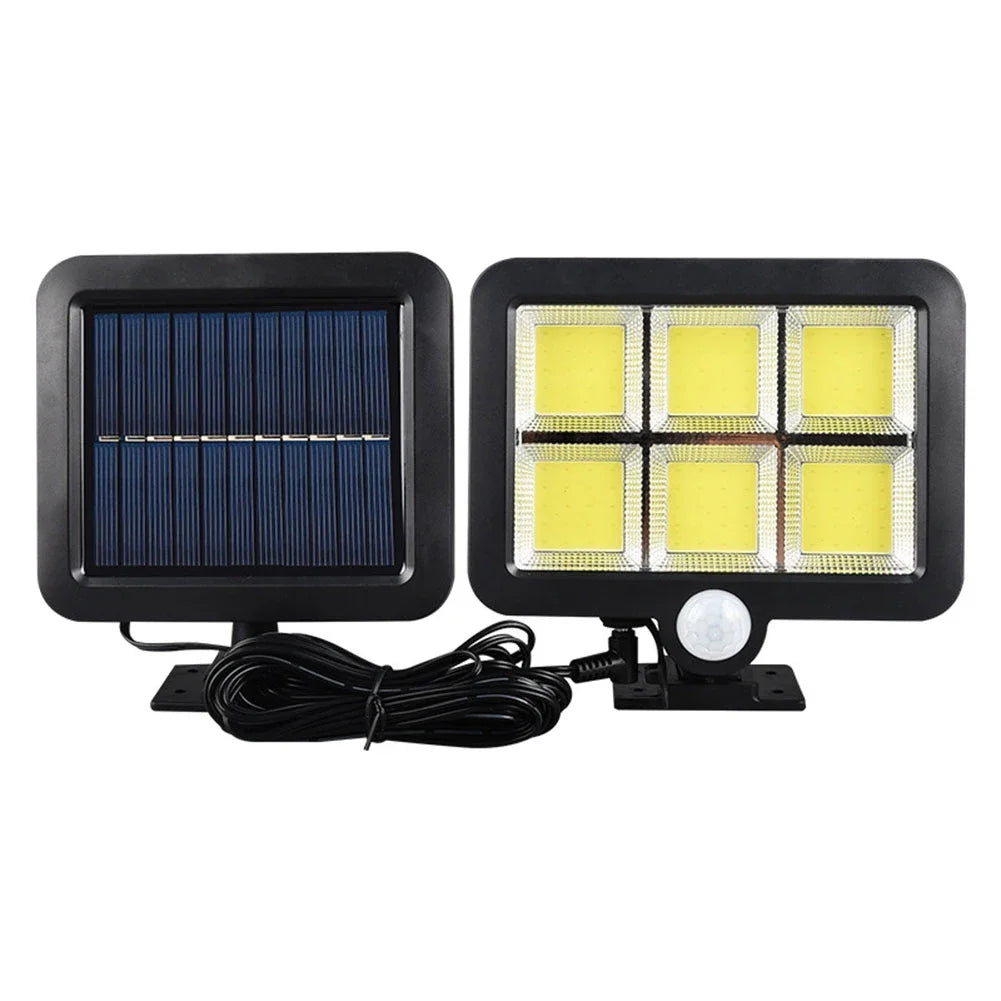 ZHIYU Outdoor Rectangle Black-White Plastic Body Solar-Powered Rechargeable Remote Control 3 Modes Split Warm-Cool White LED Intelligent Human Body Sensor Induction Waterproof Wall-Mounted Landscape Pathway Lights
