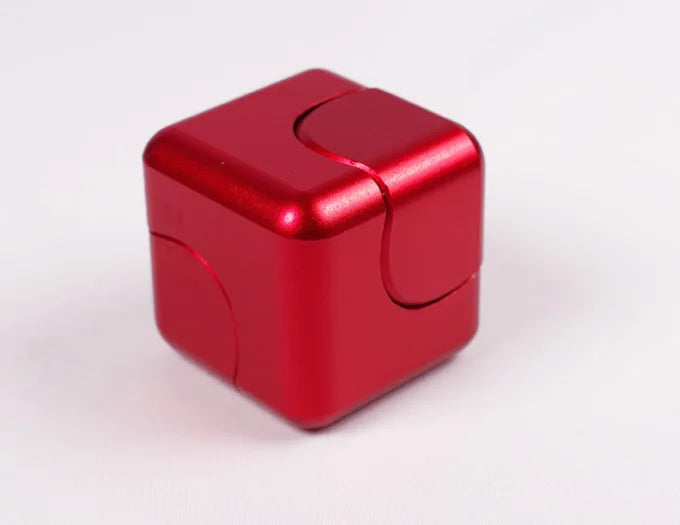 Precision Hand-Eye Square Cube Shape Metal Spinning Top Rotating Twistable Travel Fidget Toys/Colors-Black/Red/Blue/Multicolor/Ages: 13-18 + Years Older