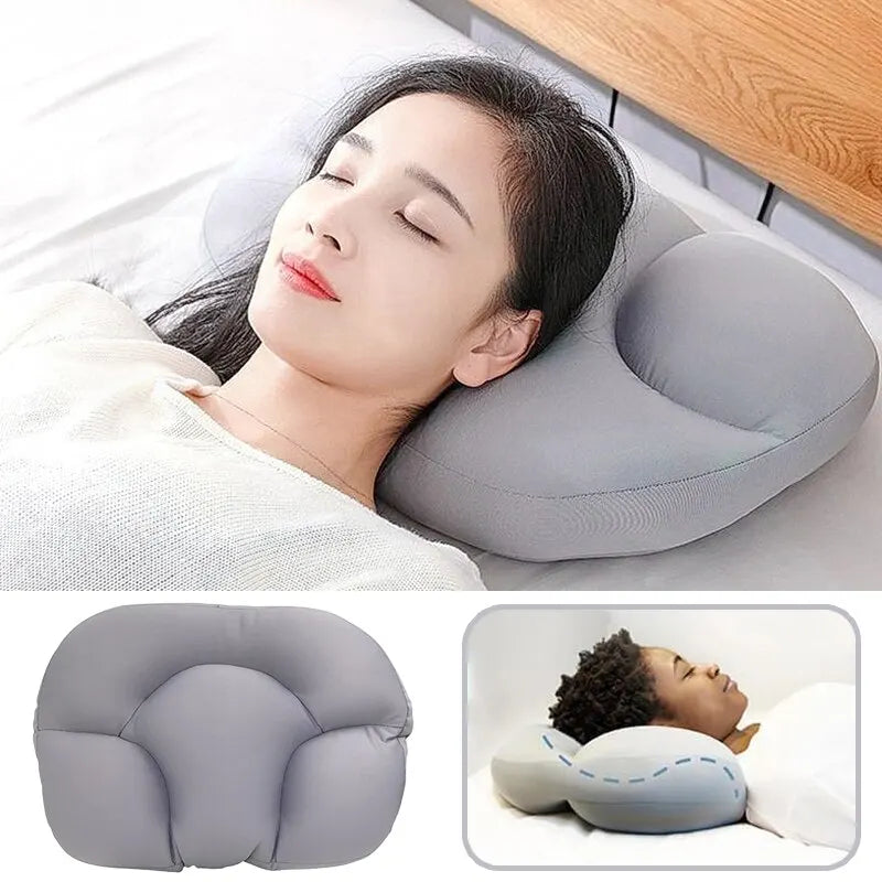 Comfortable 100% Curved Wave Shape Memory Foam Lightweight Portable Soft Cloud Polyester Adapts To Your Body Shape Pillows/Colors-White/Dark Gray/Light Grays