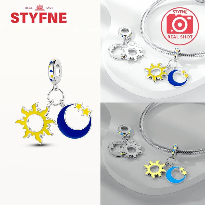 925 Sterling Silver Firefly Charms Glow in The Dark Pendant For Original Bracelet for Women fine Jewelry Love Gifts Diy