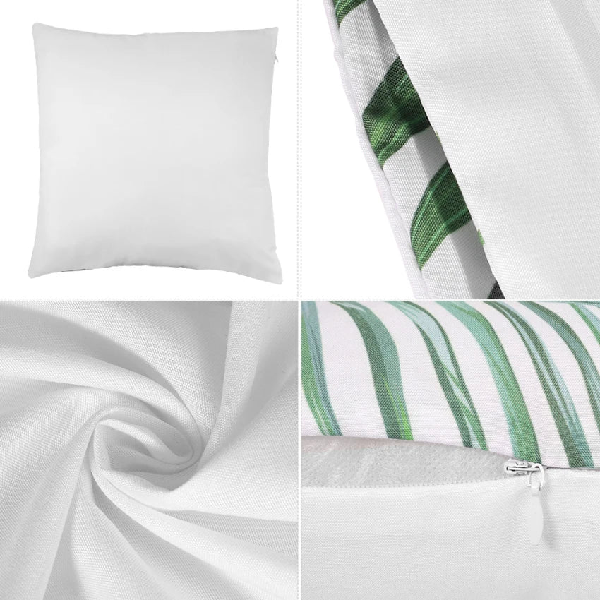 100% Polyester Avocado Printed Pattern Cushion Pillowcases/Colors-Green/Floral/White