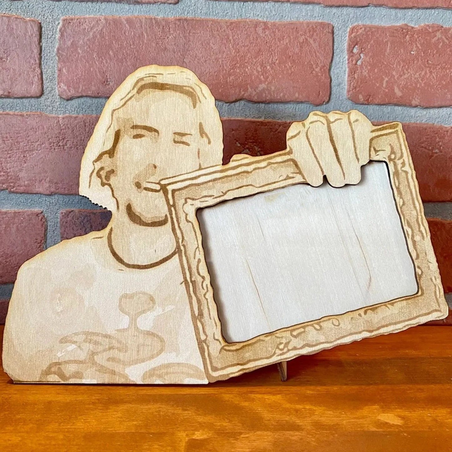 The Original Look At This Photograph Picture Hilarious-Funny Personalized Wood Rectangle Picture Frames/Colors-Brown/Beige