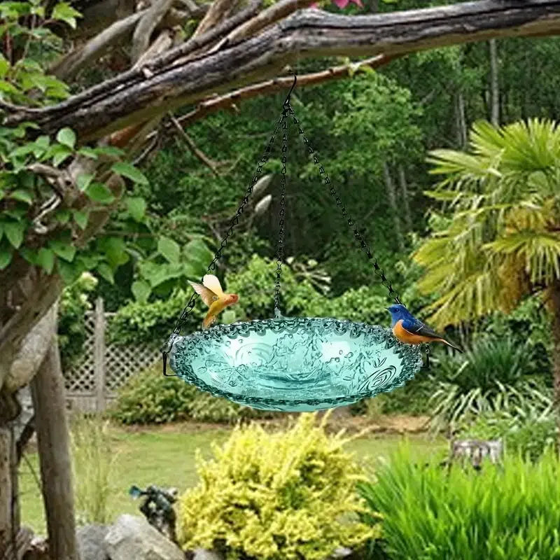 15inch Bird Baths Tub Bowl Basin Parrot Cage Hanging Bathing Box Parrot Bath Supplies Bath Room Feeders for Outdoor Patio Parrot