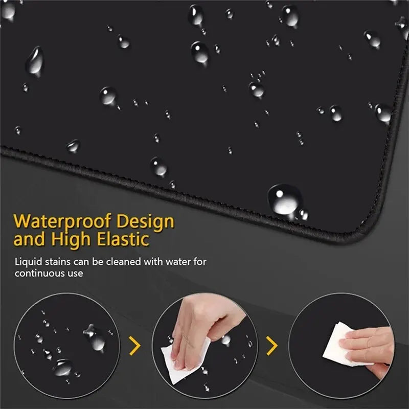 New Black Rectangle Waterproof Sci-Fi Space Design Fine Braided Fabric Anti-Slip Rubber Base Gaming Mouse Pads/ L-XL-XXL Sizes