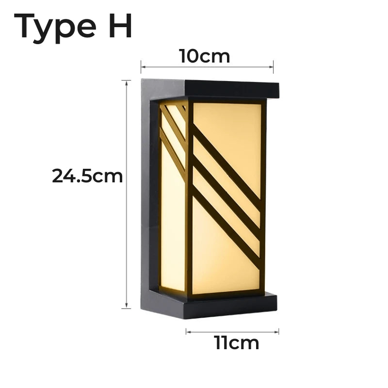 Modern LED Outdoor Wall Lamp IP65 Plastic Waterproof Porch Front Door Sconce Garden Terrace Balcony Exterior Decor Wall Lighting