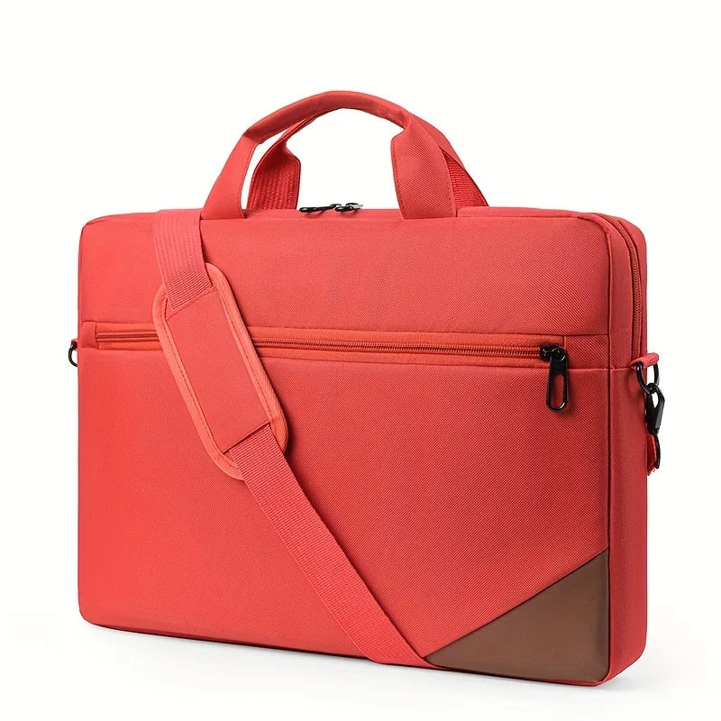 Unisex Portable Nylon Polyester Crossbody Shoulder Straps/Handles Zipper Laptop Briefcase Bags/Colors-Black/Green/Blue/Red/Gray
