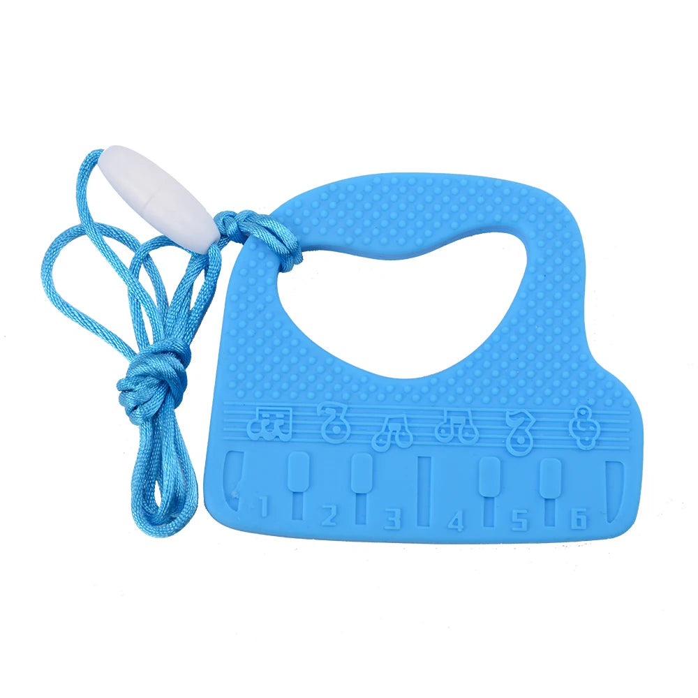 Animal Shaped Baby Silicone Teether Necklaces/Ages: Newborn-3 Years Old/Colors-Multicolor/Brown/Blue/Green/Purple/Pink