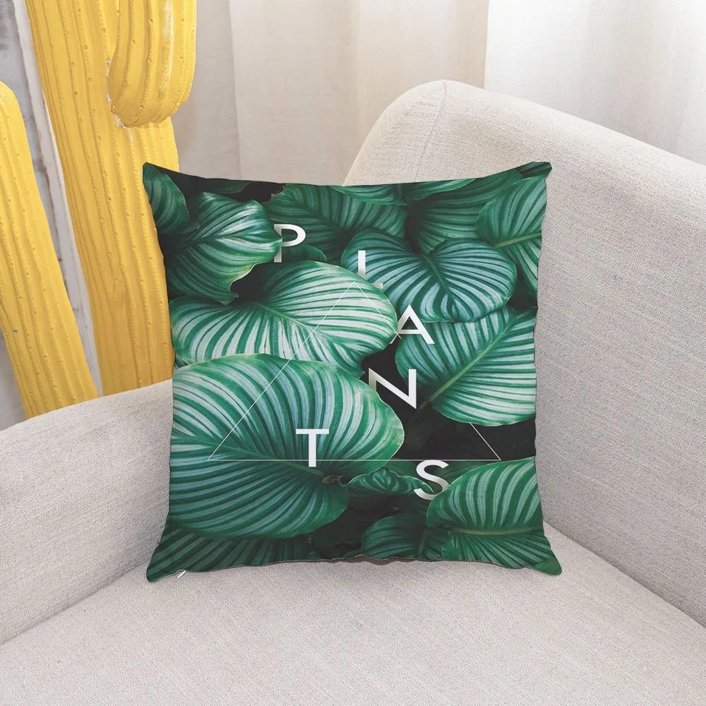 2 PCS Set Linlamlim Green Floral Throw Pillow Covers