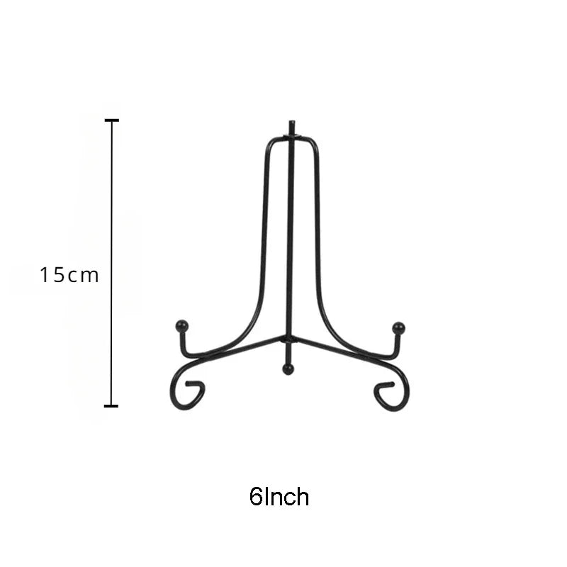 DIY Craft Black Thicken Iron Tube Bracket Foldable Removable Display Stand Holders