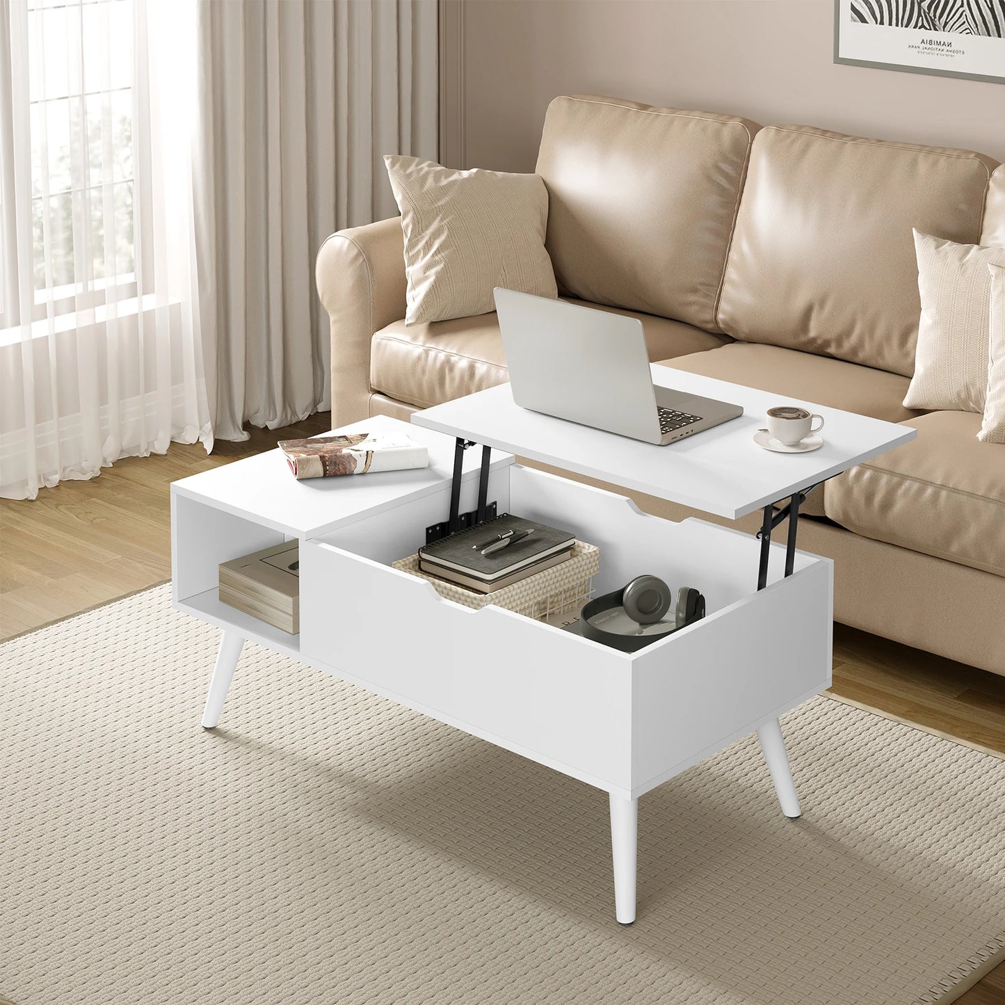Solid Wood White Colored Computer Desks