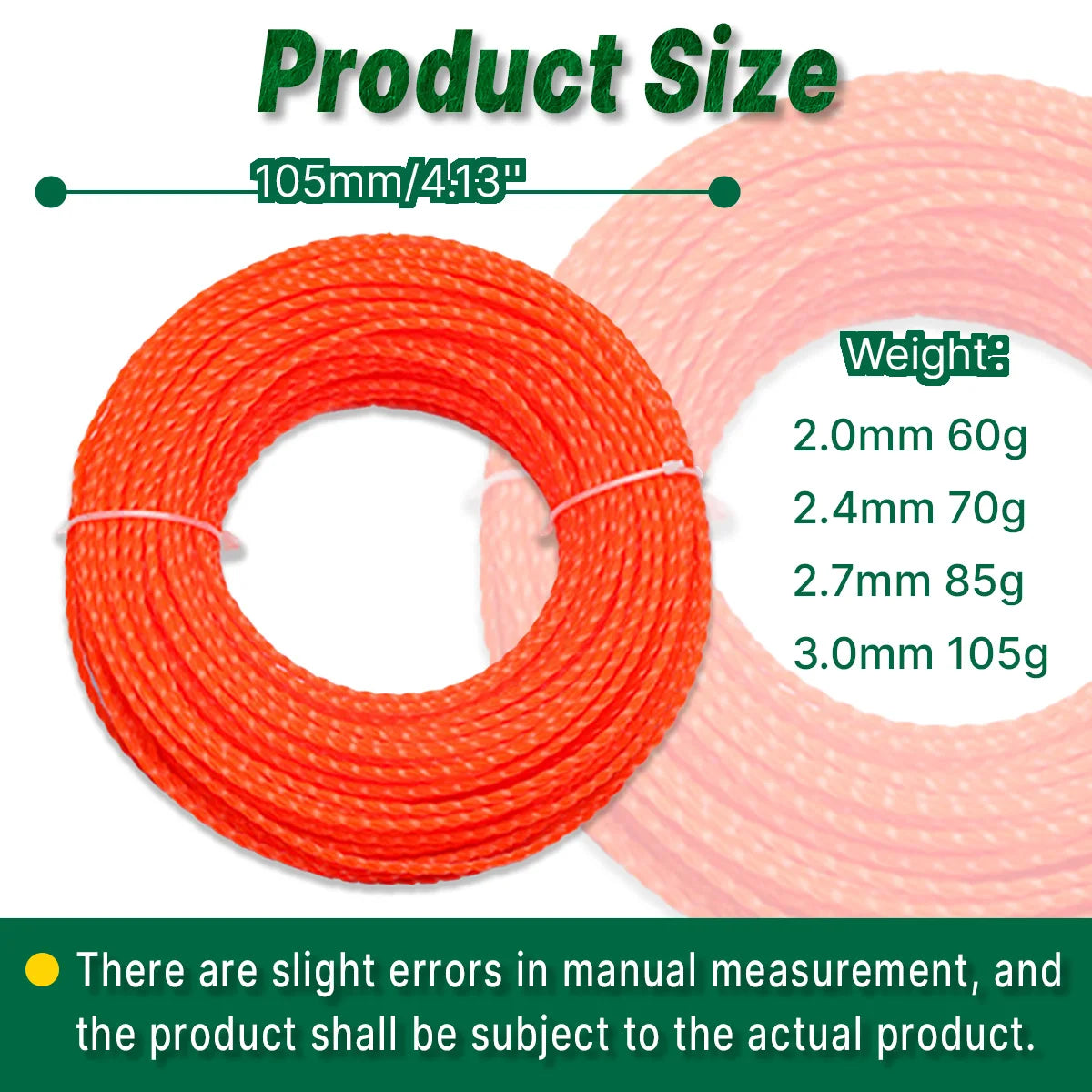 High strength grass rope, a variety of specifications, suitable for all kinds of weeder, garden power tools accessories