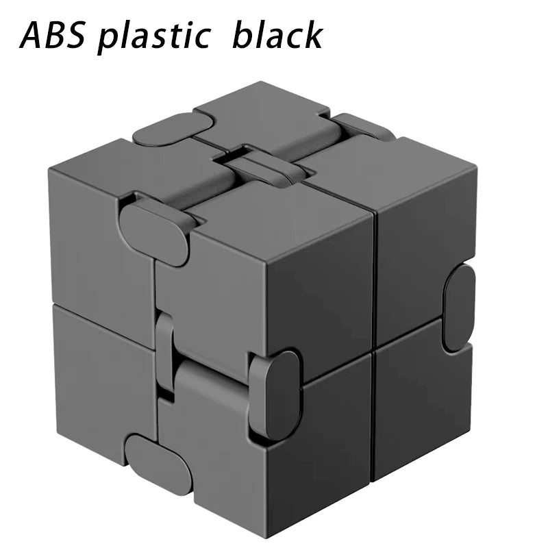 No-EN-Name-Null Small Frosted Blue Metal Square Infinity Cube Stress-Anxiety Relief Portable Flipping Twistable Improves Brain Thinking Executive Toys/Ages: 18 Years Old-Adults/Colors-Blue/Silver/Black/Gold/Gray/Multicolor