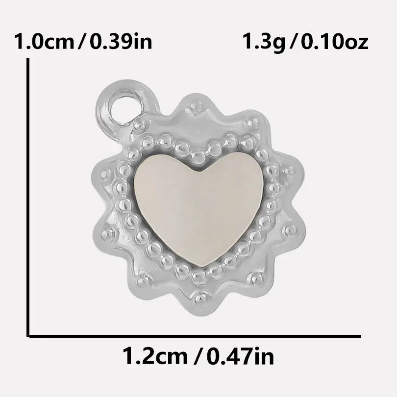 4-5PCS Women Imitation Geometric Stainless Steel Natural Crescent Moon/ Sun/ Heart Pendants