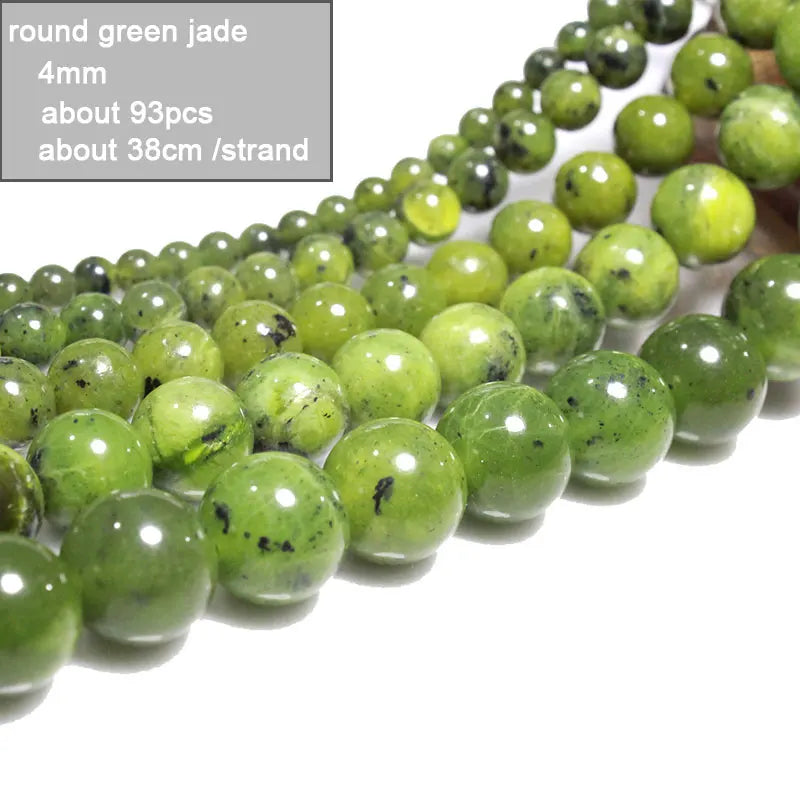 Wholesale 100% Natural Green Jade Cylinder Square Irregular Faceted Round Stone Beads for Jewelry Making Diy Bracelet Charms