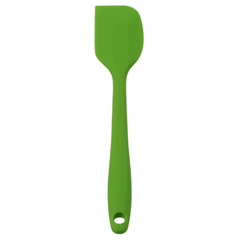Kitchen Small Heat Resistant Integrated Soft Silicone Spatulas/With Hook Hole/Colors-Red/Blue/Green/Orange/Pink