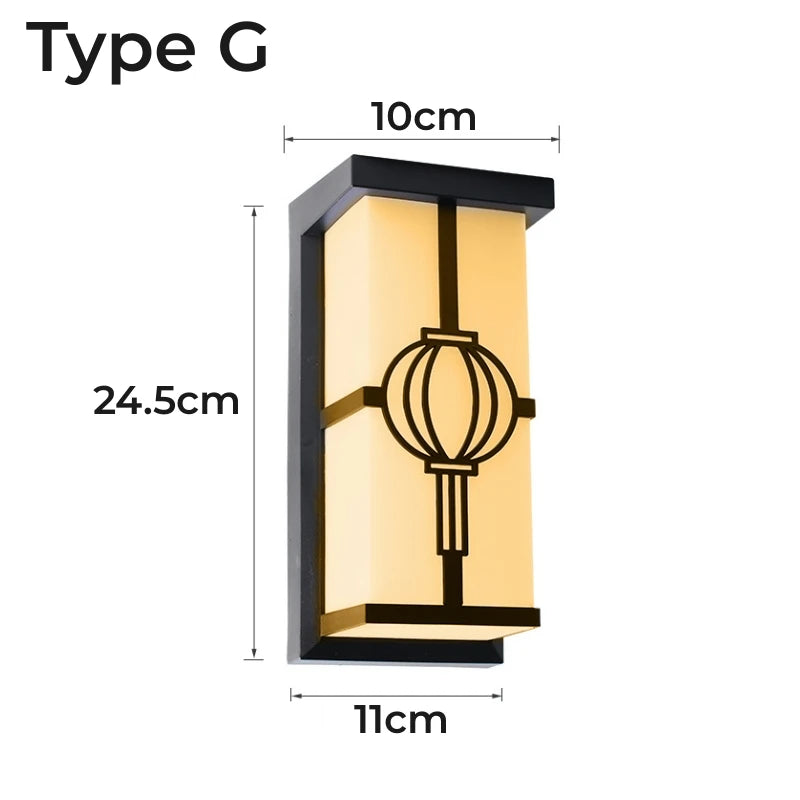 Modern LED Outdoor Wall Lamp IP65 Plastic Waterproof Porch Front Door Sconce Garden Terrace Balcony Exterior Decor Wall Lighting