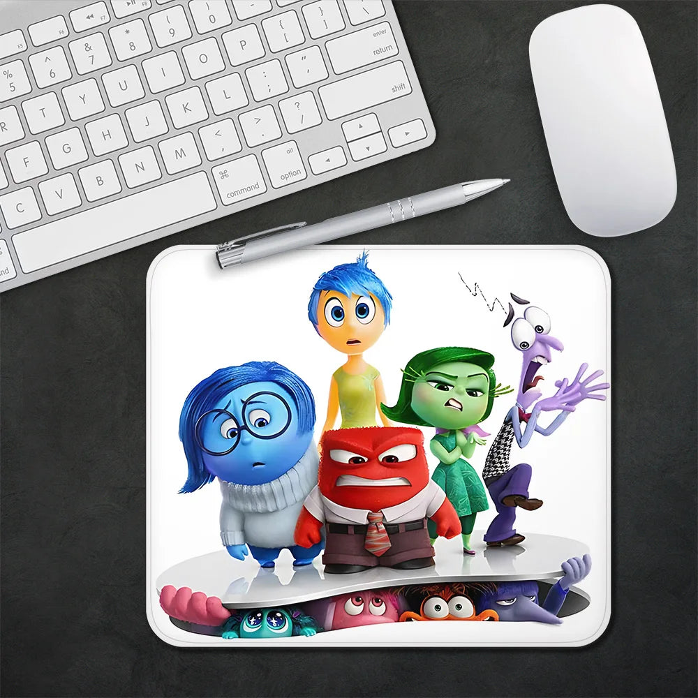 TOPTOY Cute Animated CARTOONS-INSIDE OUT 2-MOVIE-TV Themes Multicolor Rectangle Shaped Gaming Rubber Base Mouse Pads/Colors-Blue/White/Orange/Purple/Black/Multicolor/Pink