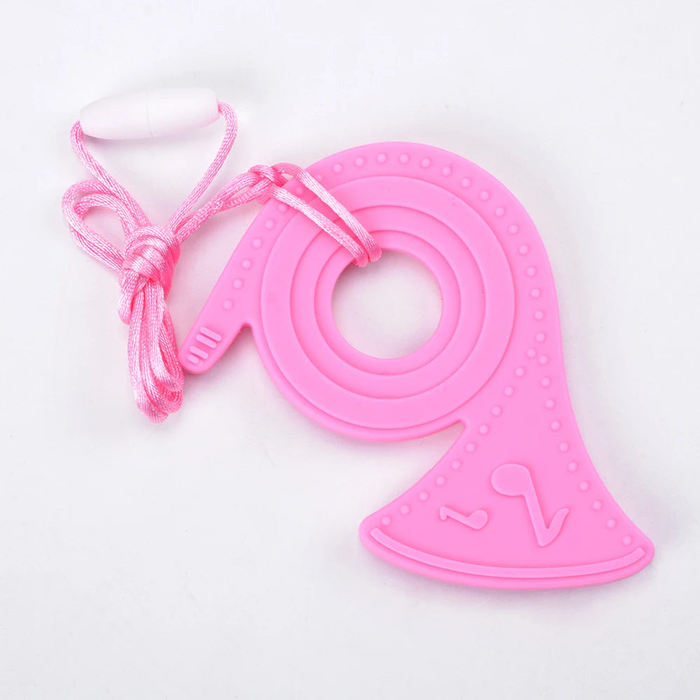 Animal Shaped Baby Silicone Teether Necklaces/Ages: Newborn-3 Years Old/Colors-Multicolor/Brown/Blue/Green/Purple/Pink