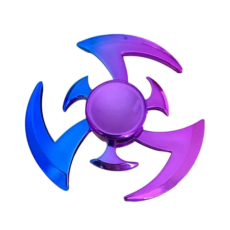 Plastic Multicolor Fingertip Spinning Stress-Anxiety Relief Fidget Toys/Ages: 6-18 Years Old Adults/Purple/Blue/Multicolor