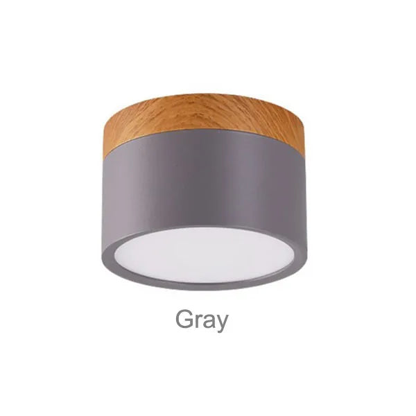 Modern Aluminum LED Warm-Cool White Downlight Dimmable Round Mounted Ceiling Spotlights/Colors-Green/White/Black/Blue/Yellow/Gray