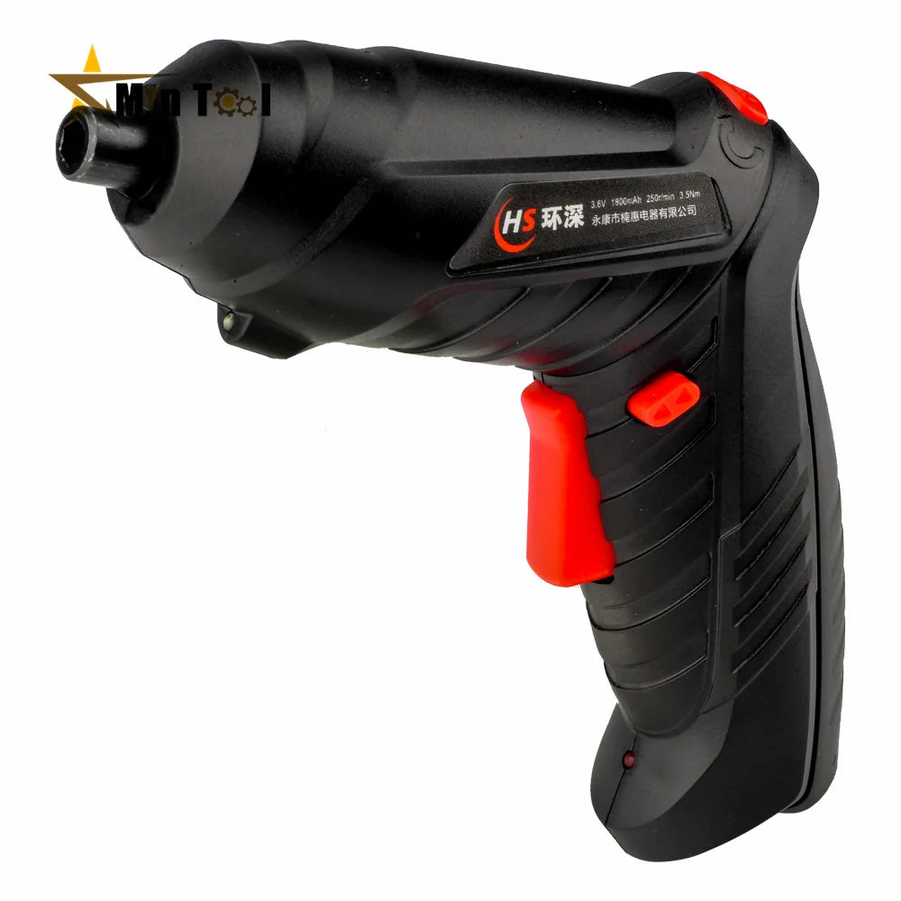 AIDEEPEN Black-Orange-Red Color Customized Electric Battery-Powered Rechargeable USB Port Cordless Powerful Impact Straight Pistol Handle Wireless Screwdrivers