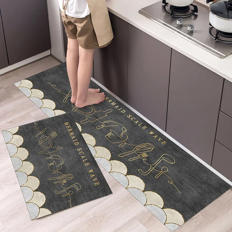 Kitchen Long-Small Rectangle Indoor Modern Hand-Machine Washable Anti-Slip Waterproof Polyester Rugs/Colors-Blue/Gray/ Multicolor/ Black/Green/White/Geometric/Dots