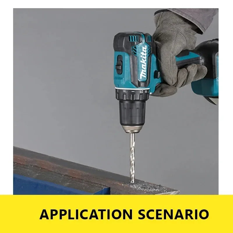 MAKITA 18V Outdoor Maximum Output Cordless Brushless Black-Blue Body Battery-Powered Rechargeable Soft Rubber Covered Pistol Handle All Aluminum Head Tung Steel Shaft Electric Power Driver Drills