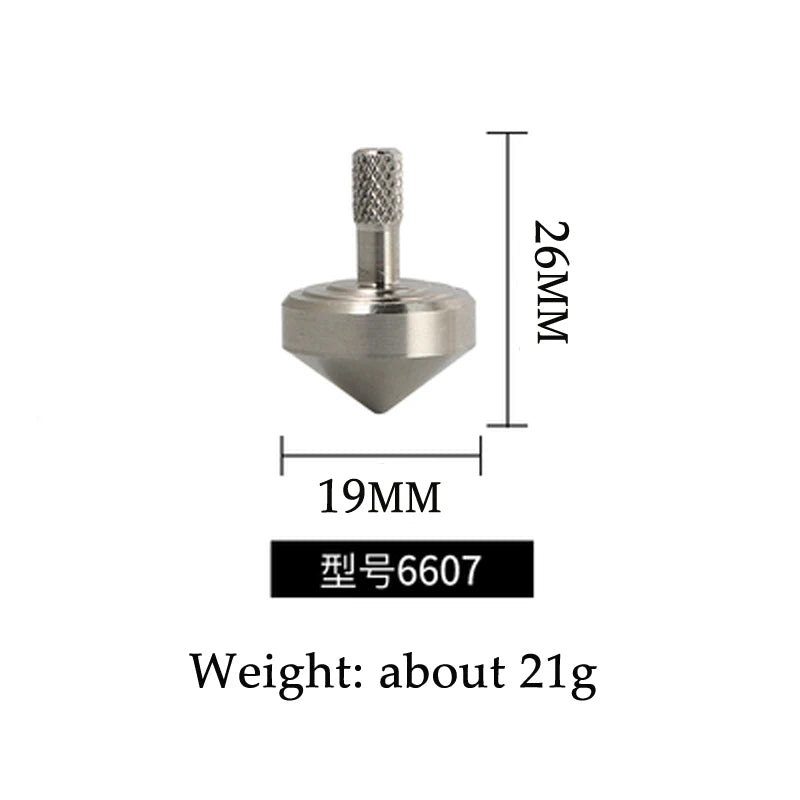MUDDY PUDDLES Handheld Textured Surface Silver Metal Spinning Top Protruding Stem Activity Toys/Ages: 13-18 Years Old + Older/Colors-Silver/Gold/Gray/Multicolor