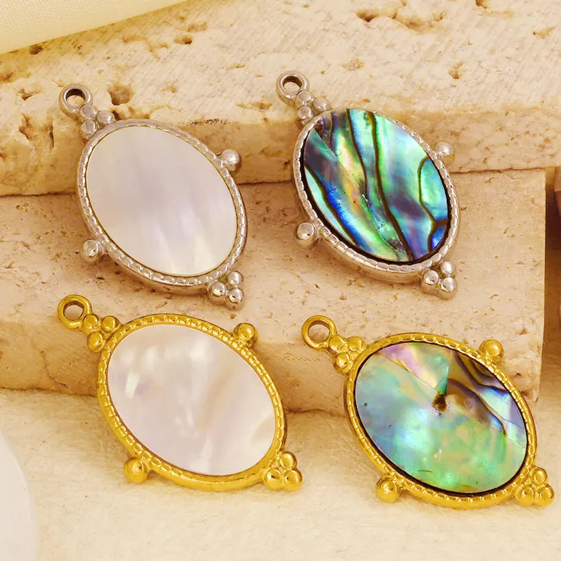 4-5PCS Women Imitation Geometric Stainless Steel Natural Crescent Moon/ Sun/ Heart Pendants
