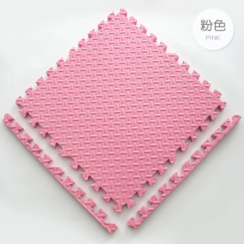 Kids 16 PCS Set Foam Playmats Non-Slip Foldable BPA-Free Phthalate-Free EVA Protection Leaf Grain Mats/Colors-Blue/Navy Blue/Pink/Black/Gray/Beige/Brown/White/Checkered/Floral/Geometric/Multicolor/Ages: Newborn 0-24 + Months Older